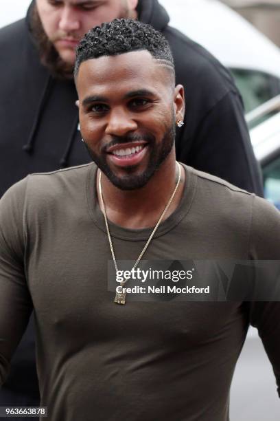 Jason Derulo seen arriving at Capital Radio Studios on May 30, 2018 in London, England.