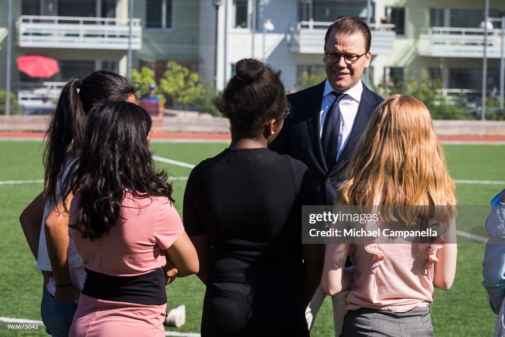Prince Daniel Of Sweden Visits Backahag School