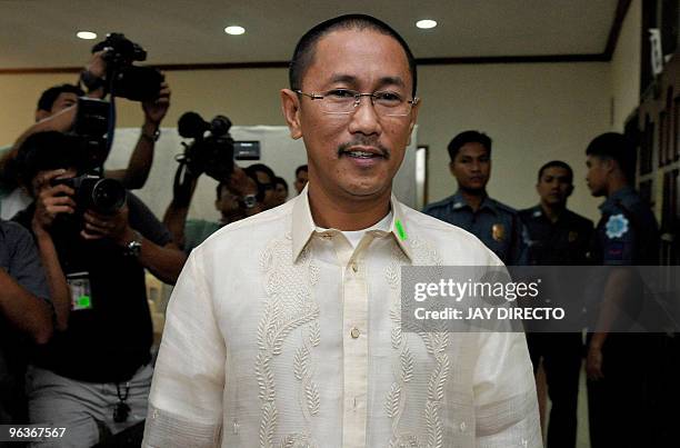 Town Vice-Mayor Esmael Mangudadatu arrives at a court hearing in Quezon City, Manila on February 3 of his arch-rival Andal Ampatuan Jnr. Who is...