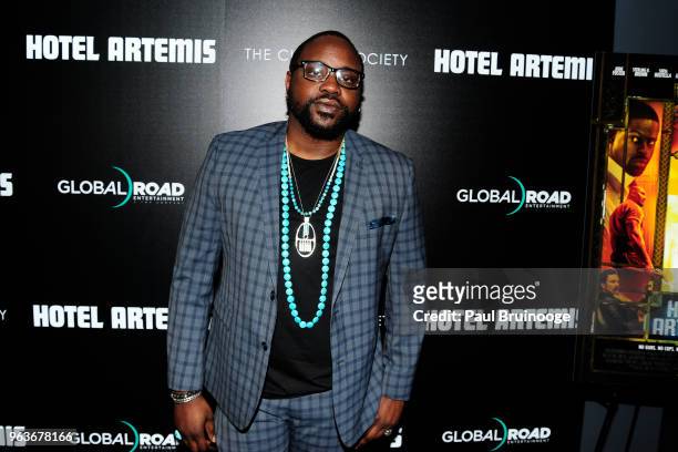 Brian Tyree Henry attends Global Road Entertainment With The Cinema Society Host A Screening Of "Hotel Artemis" at Laduree Soho on May 29, 2018 in...