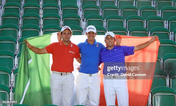 Edoardo Molinari of Italy, Matteo Manassero of Italy, and Francesco Molinari of Italy make a remarkbly talented Italian threesome who are playing in...