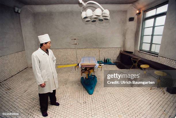 Doctor in the operating room of a hospital in Hwasan.