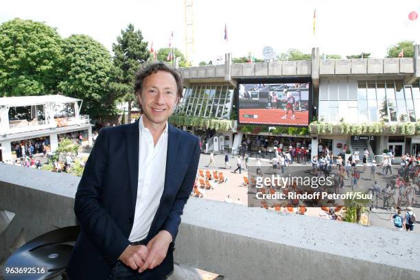 Journalist Stephane Bern attends the 'France Television' Lunch during the 2018 French Open - Day Four at Roland Garros on May 30, 2018 in Paris,...