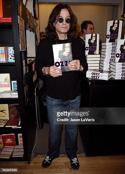 Ozzy Osbourne signs copies of "I Am Ozzy" at Book Soup on February 2, 2010 in West Hollywood, California.
