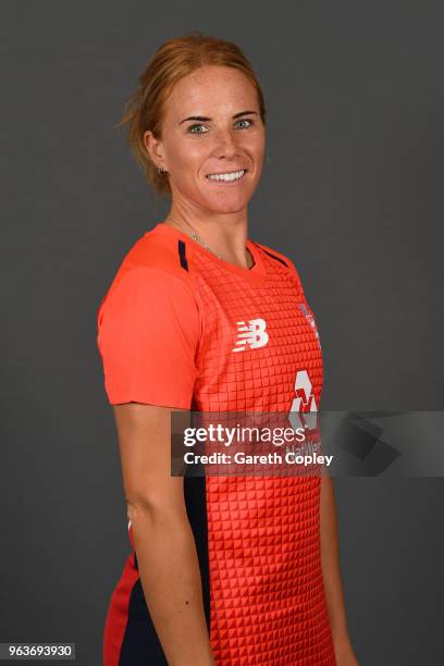 Lauren Winfield of England poses for a portrait on May 30, 2018 in Loughborough, England.