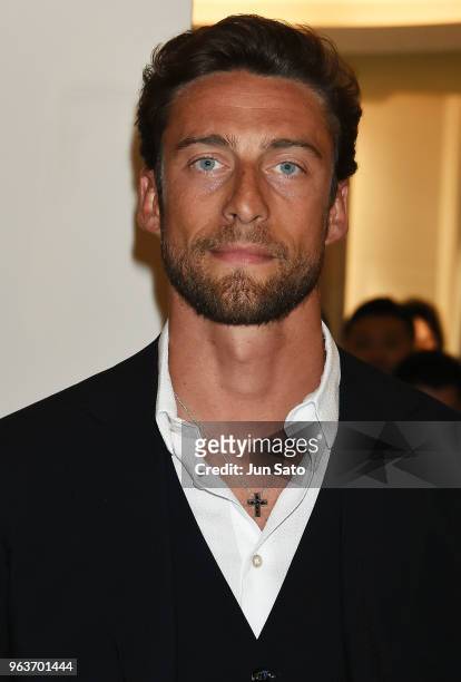 Claudio Marchisio visits the Damiani Ginza flagship store on May 30, 2018 in Tokyo, Japan.