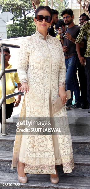 Indian Bollywood actress Manisha Koirala poses during the trailer launch of the upcoming Hindi film 'Sanju' in Mumbai on May 30, 2018. -