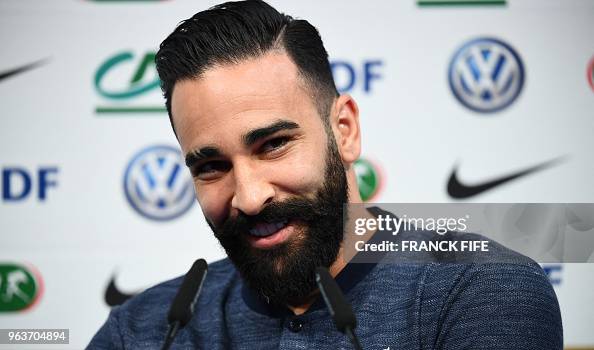 Adil Rami Fra France's national football team defender Adil Rami attends a press ...