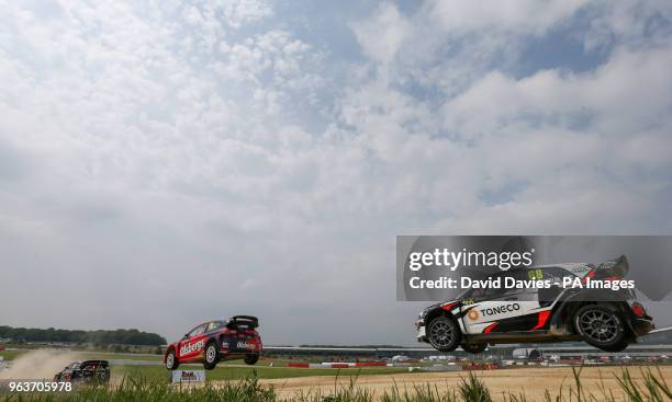 Niclas Gronholm during day three of the 2018 FIA World Rallycross Championship at Silverstone, Towcester. PRESS ASSOCIATION Photo. Picture date:...