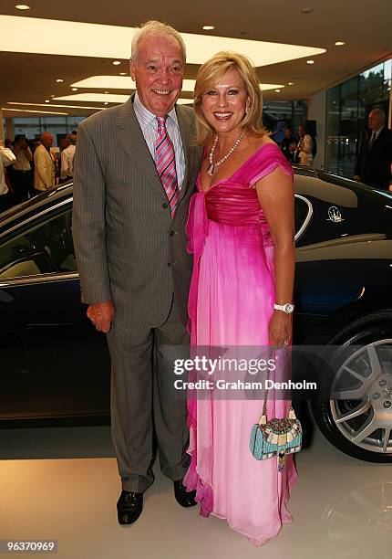 Personality Kerri-Anne Kennerley and husband John Kennerley attend the opening of the world's latest Ferrari and Maserati dealership, Ferrari...