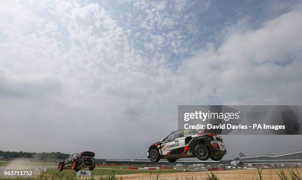 Niclas Groholm during day three of the 2018 FIA World Rallycross Championship at Silverstone, Towcester. PRESS ASSOCIATION Photo. Picture date:...