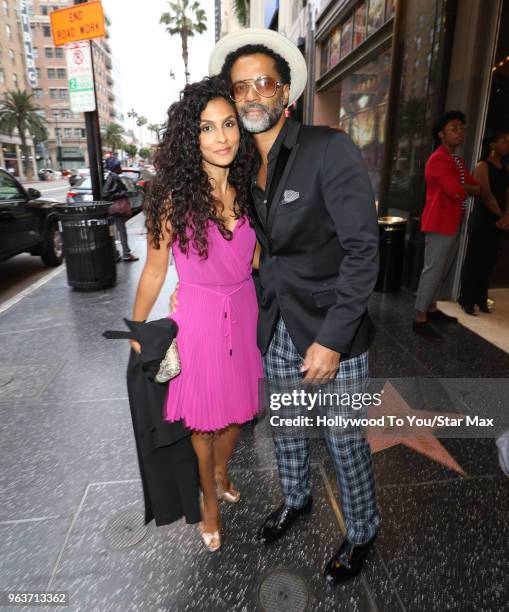 Eric Benet and Maunela Testolini are seen on May 29, 2018 in Los Angeles, California.