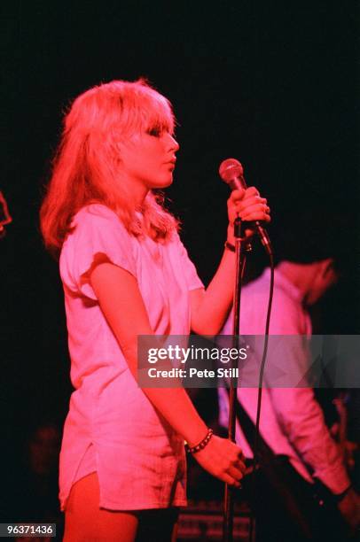 Debbie Harry of Blondie performs on stage at The Roundhouse on March 5th, 1978 in London United Kingdom.