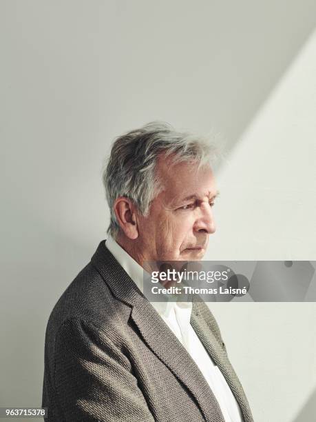 Filmmaker Costa Gavras is photographed for Self Assignment, on May, 2018 in Cannes, France. . .