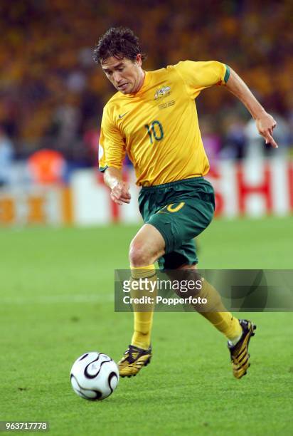 Harry Kewell of Austalia in action during the FIFA World Cup Group F match between Croatia and Australia at the Gottlieb-Daimler Stadion in Stuttgart...