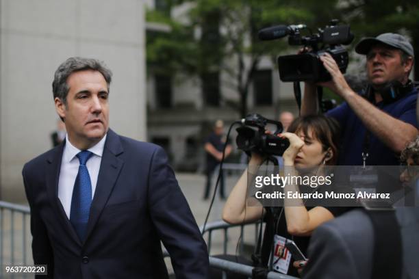 Michael Cohen, former personal lawyer and confidante for President Donald Trump, exits the United States District Court Southern District of New York...