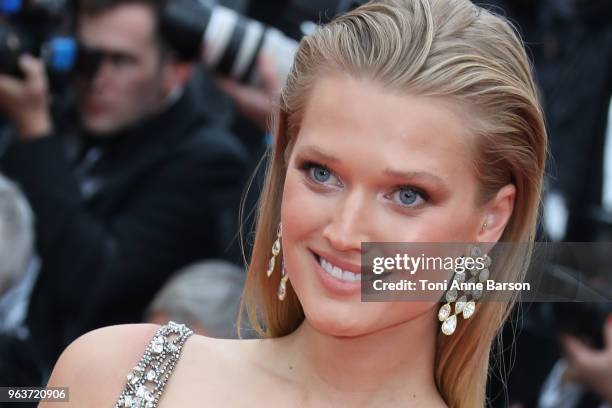 Toni Garrn attends the screening of "Solo: A Star Wars Story" during the 71st annual Cannes Film Festival at Palais des Festivals on May 15, 2018 in...