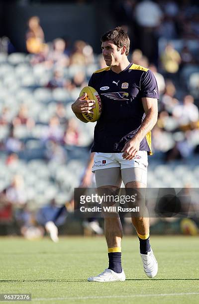 Quinten Lynch at the start of the West Coast Eagles Intra-Club Matchon February 3, 2010 in Perth, Australia.