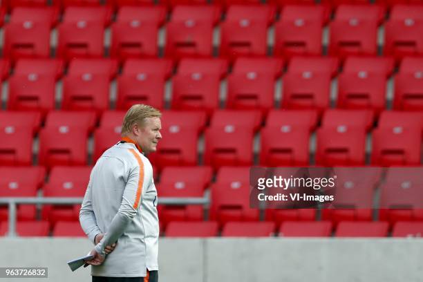 Coach Ronald Koeman of Holland during a training session prior to the International friendly match between Slovakia and The Netherlands at Stadium...
