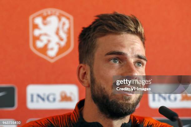 Davy Propper of Holland during a training session prior to the International friendly match between Slovakia and The Netherlands at Stadium Antona...