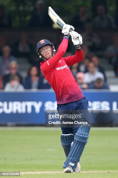Tom Westley of Essex bats during the Royal London One-Day Cup match between Essex and Glamorgan at The Essex County Ground on May 30, 2018 in...