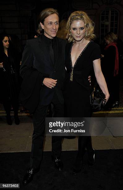Jeremy Gilley and Emilia Fox attends the "A Single Man" film premiere at the Curzon Mayfair on February 1, 2010 in London, England.