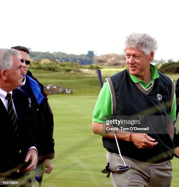 Bill Clinton Playing Rugby Royal Dublin Golf Club Photos and Premium High Res Pictures - Getty Images
