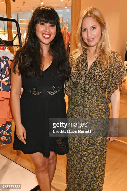 Melissa Hemsley and Marissa Montgomery attend a VIP dinner hosted by Sweaty Betty to celebrate their new Selfridges shop at Hemsley + Hemsley in...