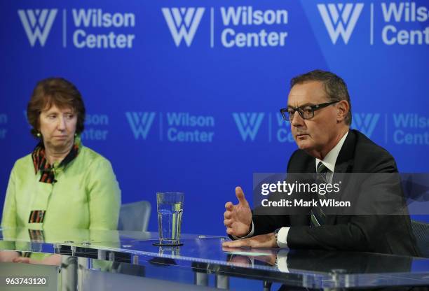 Ambassador to the United States David O'Sullivan, and EU High Representative for Foreign Affairs and Security Policy Catherine Ashton , speaks during...