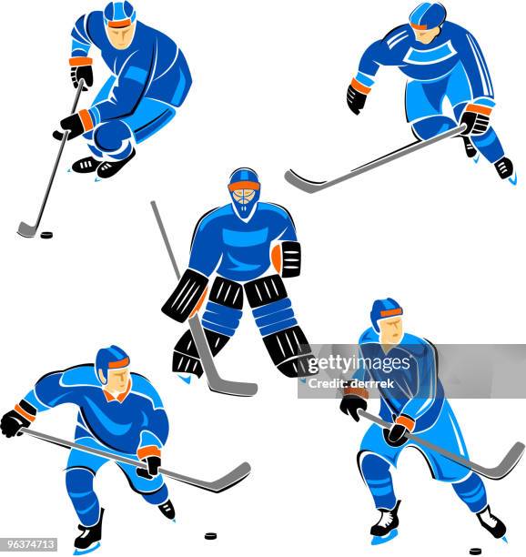 hockey - goalie stock illustrations