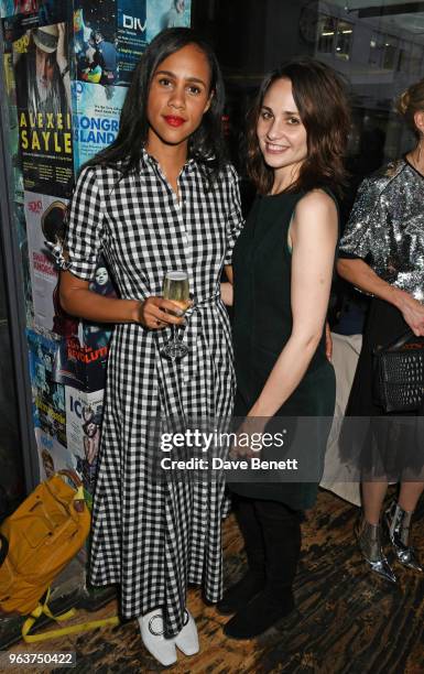 Zawe Ashton and Tuppence Middleton attend the press night after party for "Blueberry Toast" at the Soho Theatre on May 30, 2018 in London, England.