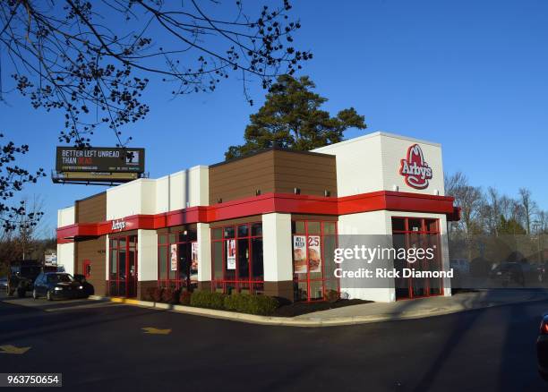 General view of an Arby's restaurant on January 25, 2018 in Dawsonville, Georgia.