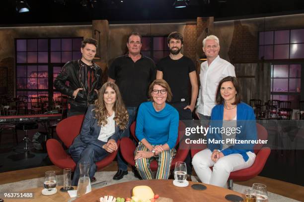 Michael Patrick Kelly, Hein Simons, Thomas Broich, Guido Cantz Cathy Hummels, Bettina Boettinger and Katrin Goering-Eckardt attend the Koelner Treff...