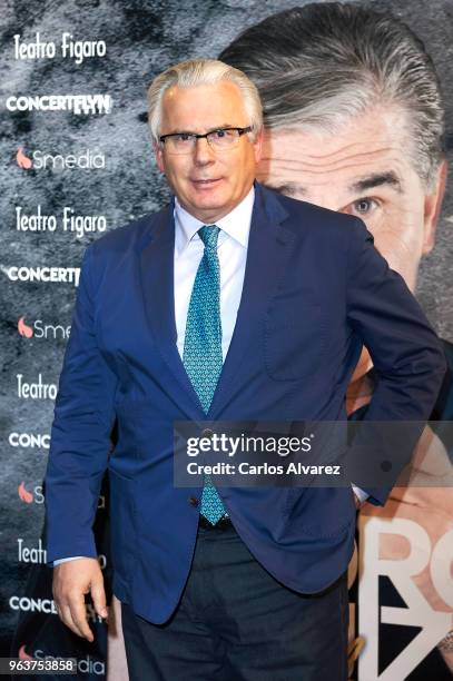 Baltasar Garzon attends 'Confidencial' premiere at the Figaro Theater on May 30, 2018 in Madrid, Spain.