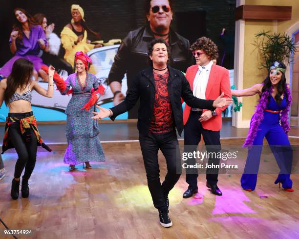 Alan Tacher, Carlos Vives, Lucia Vives, Karla Martinez, Francisca Lachapel and Ana Patricia Gamez visit Univision's "Despierta America" at Univision...