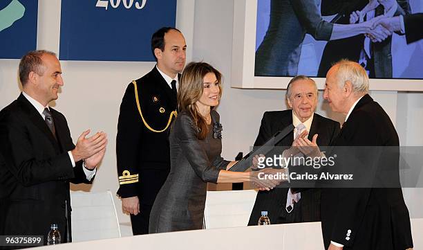 Princess Letizia of Spain attends "Principe Felipe a la Excelencia Empresarial" Awards 2010 at Department of Industry and Tourism on February 3, 2010...