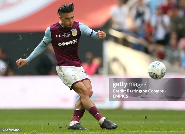 Aston Villa's Jack Grealish Aston Villa v Fulham - Sky Bet Championship - Final - Wembley Stadium .