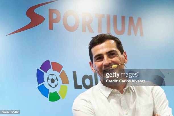 Iker Casillas is presented as Sportium Ambassador for FIFA World Cup 2018 on May 30, 2018 in Madrid, Spain.