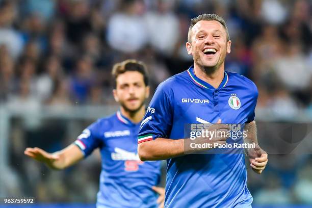 Former Roma's football player Antonio Cassano during the 'Partita Del Cuore' Charity Match at Stadio Luigi Ferraris on May 30, 2018 in Genoa, Italy.