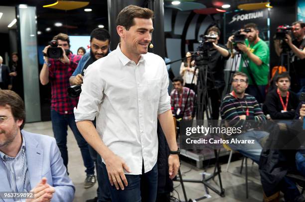 Iker Casillas is presented as Sportium Ambassador for FIFA World Cup 2018 on May 30, 2018 in Madrid, Spain.