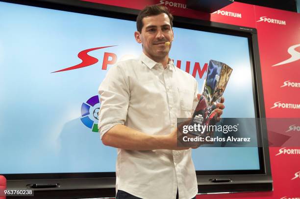 Iker Casillas is presented as Sportium Ambassador for FIFA World Cup 2018 on May 30, 2018 in Madrid, Spain.