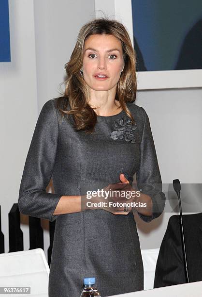 Princess Letizia of Spain attends the 'Principe Felipe a la Excelencia Empresarial' award ceremony, at the Industry Ministery buidling on February 3,...