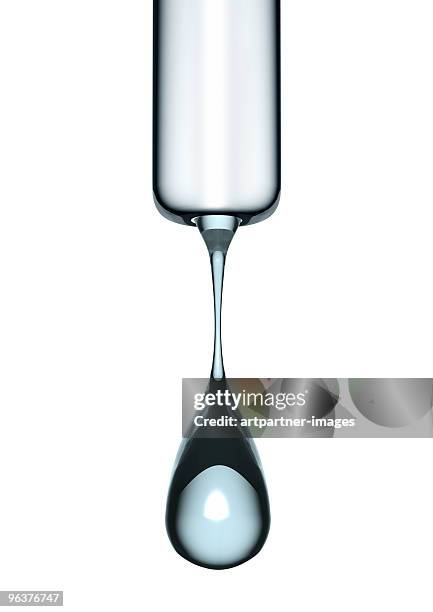 pipette with a transparent liquid  - science white background ストックフォトと画像