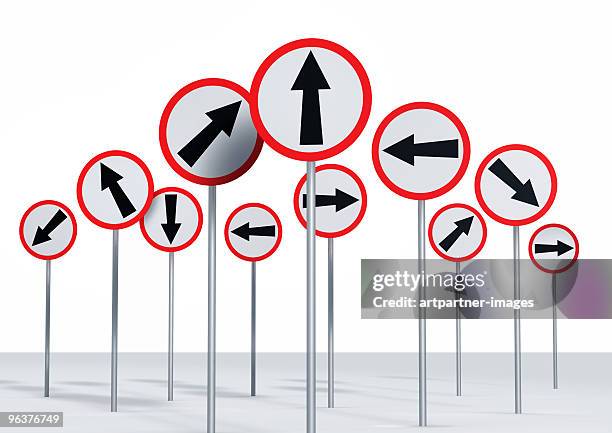 empty signs on a signpost - road signs stock-fotos und bilder