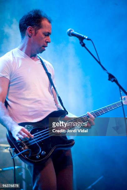 Thom Fuhrmann of Savage Republic performs on stage during Day 3 of Tanned Tin Festival 2010 at Teatro Principal on January 30, 2010 in Castellon de...
