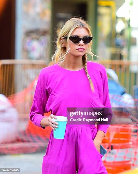 Model Stella Maxwell is seen walking in Soho on May 30 , 2018 in New York City.