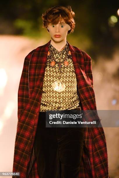 Model walks the runway at the Gucci Cruise 2019 show at Alyscamps on May 30, 2018 in Arles, France.