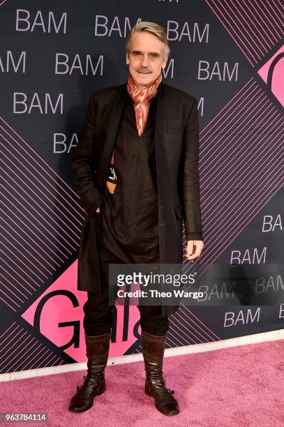 Jeremy Irons attends the BAM Gala 2018 honoring Darren Aronofsky, Jeremy Irons, and Nora Ann Wallace at Brooklyn Cruise Terminal on May 30, 2018 in...