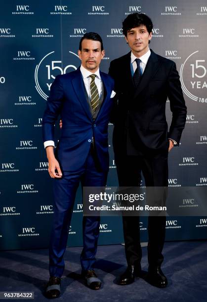 Jose Maria Manzanares and Andres Velencoso attend 'IWC - Fuera de Serie' 150 Anniversary Party on May 30, 2018 in Madrid, Spain.