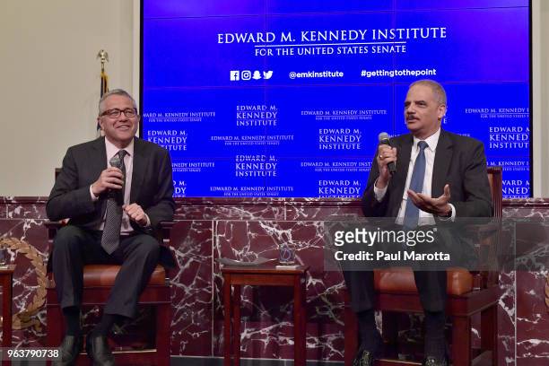 Former United States Attorney General Eric Holder is interviewed by Jeffrey Toobin for a discussion on gerrymandering and its impact on the American...